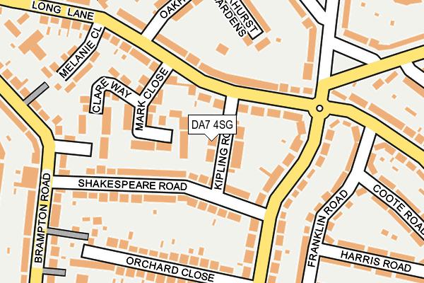DA7 4SG map - OS OpenMap – Local (Ordnance Survey)