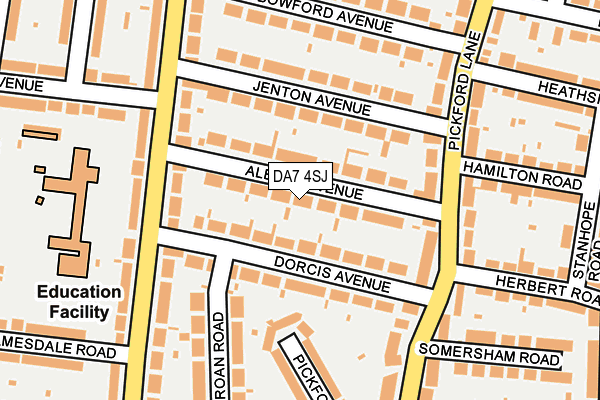 DA7 4SJ map - OS OpenMap – Local (Ordnance Survey)