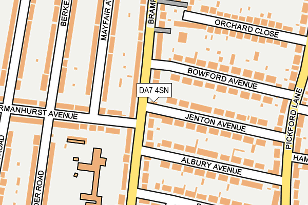DA7 4SN map - OS OpenMap – Local (Ordnance Survey)