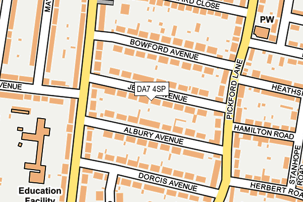 DA7 4SP map - OS OpenMap – Local (Ordnance Survey)