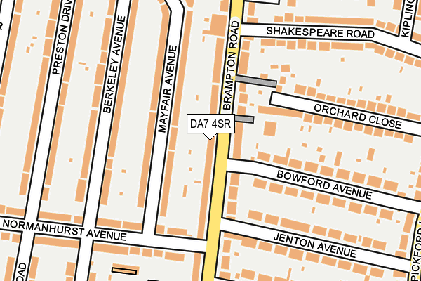 DA7 4SR map - OS OpenMap – Local (Ordnance Survey)