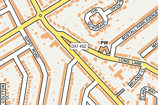 DA7 4SZ map - OS OpenMap – Local (Ordnance Survey)