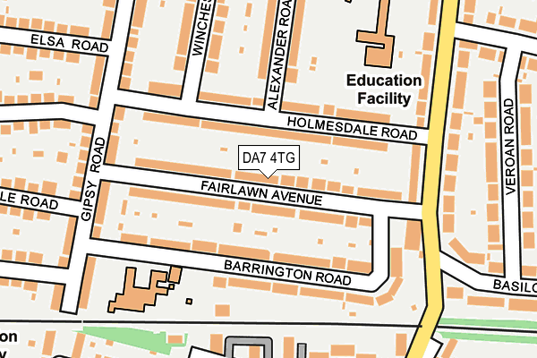 DA7 4TG map - OS OpenMap – Local (Ordnance Survey)