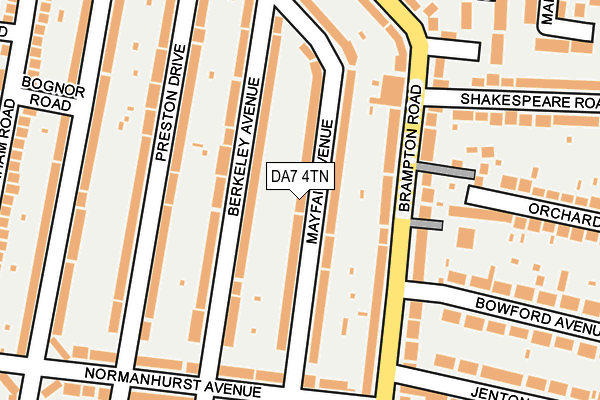 DA7 4TN map - OS OpenMap – Local (Ordnance Survey)