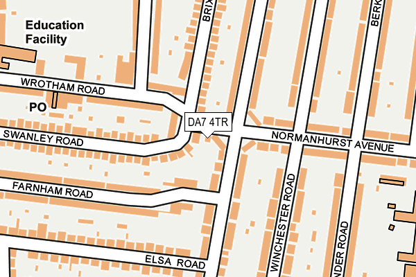 DA7 4TR map - OS OpenMap – Local (Ordnance Survey)