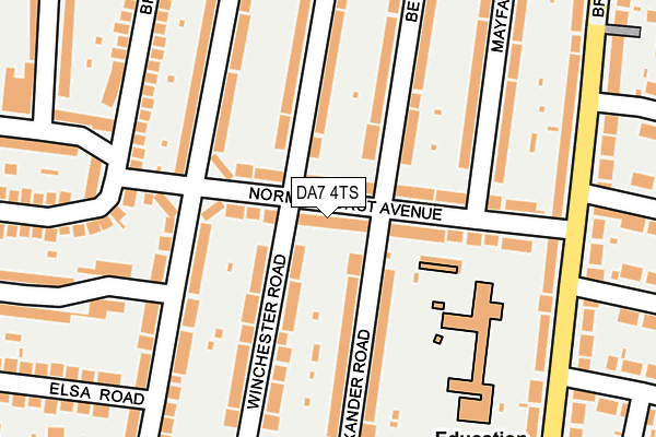 DA7 4TS map - OS OpenMap – Local (Ordnance Survey)