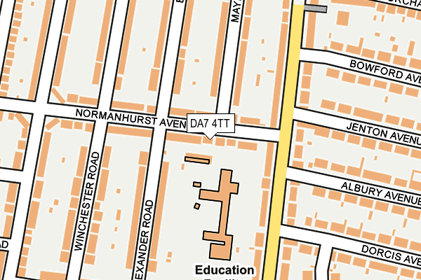 DA7 4TT map - OS OpenMap – Local (Ordnance Survey)