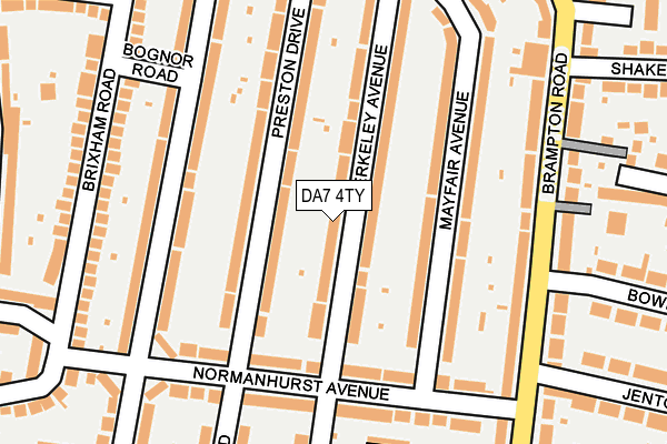 DA7 4TY map - OS OpenMap – Local (Ordnance Survey)