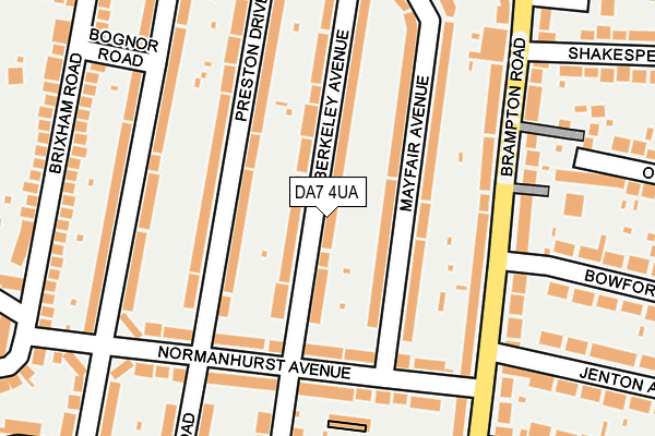 DA7 4UA map - OS OpenMap – Local (Ordnance Survey)