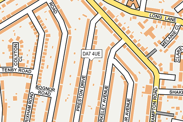 DA7 4UE map - OS OpenMap – Local (Ordnance Survey)