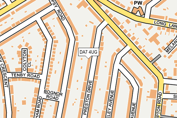 DA7 4UG map - OS OpenMap – Local (Ordnance Survey)