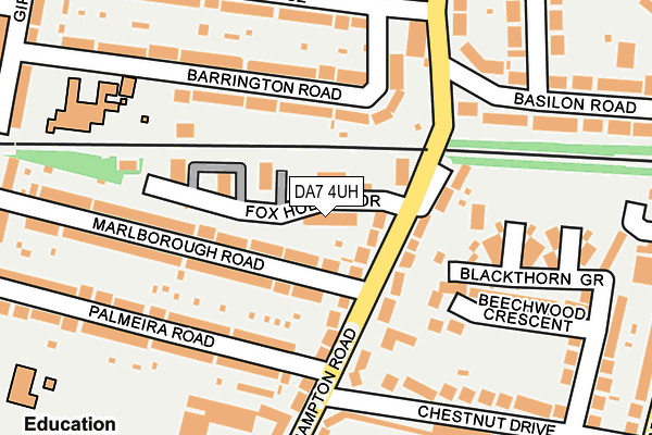 DA7 4UH map - OS OpenMap – Local (Ordnance Survey)