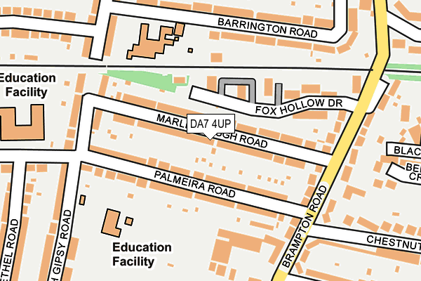 DA7 4UP map - OS OpenMap – Local (Ordnance Survey)