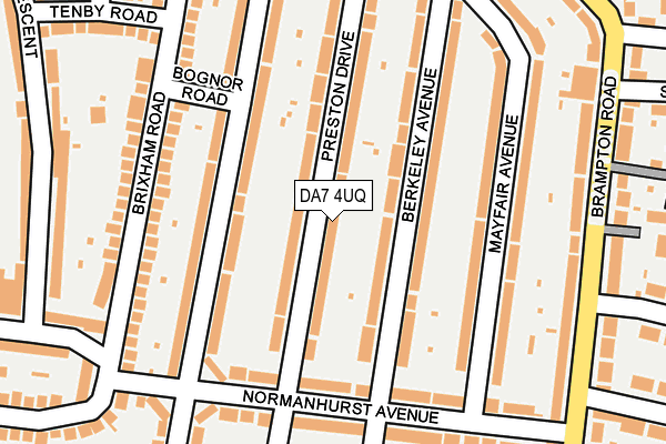 DA7 4UQ map - OS OpenMap – Local (Ordnance Survey)