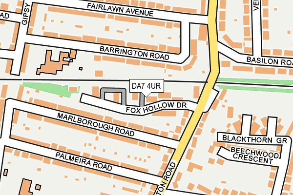DA7 4UR map - OS OpenMap – Local (Ordnance Survey)