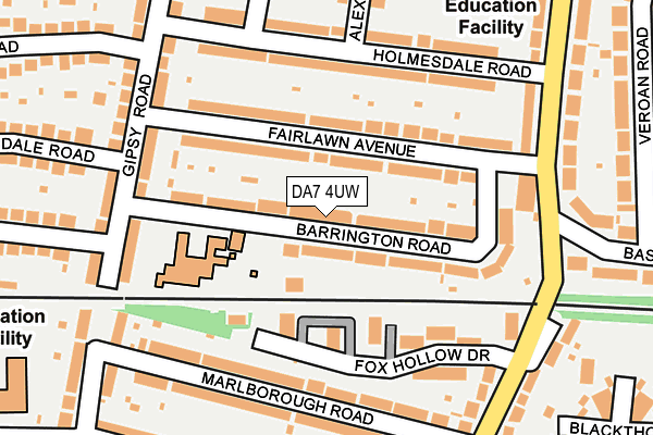 DA7 4UW map - OS OpenMap – Local (Ordnance Survey)