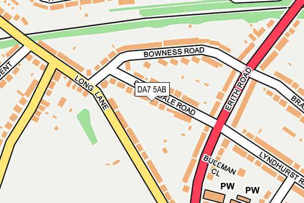 DA7 5AB map - OS OpenMap – Local (Ordnance Survey)