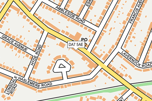 DA7 5AE map - OS OpenMap – Local (Ordnance Survey)