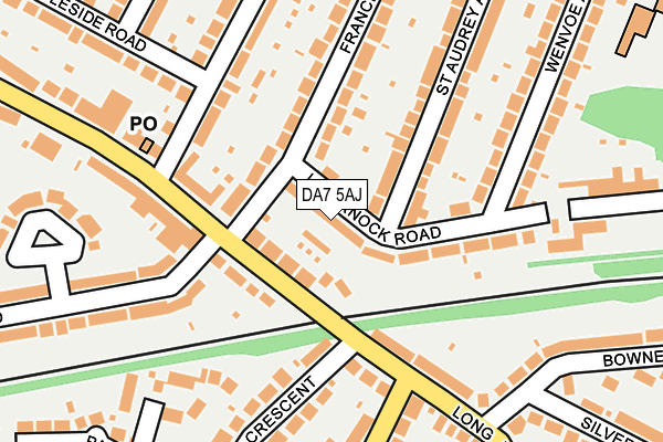 DA7 5AJ map - OS OpenMap – Local (Ordnance Survey)