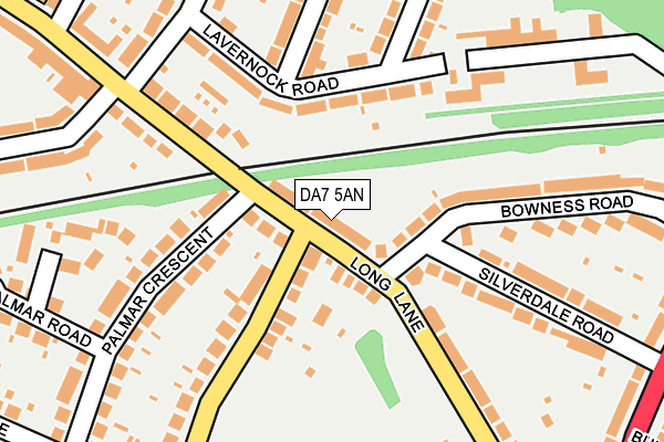 DA7 5AN map - OS OpenMap – Local (Ordnance Survey)