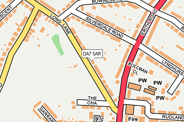DA7 5AR map - OS OpenMap – Local (Ordnance Survey)