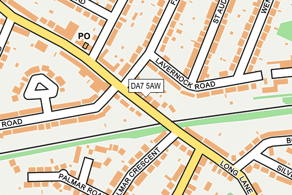 DA7 5AW map - OS OpenMap – Local (Ordnance Survey)