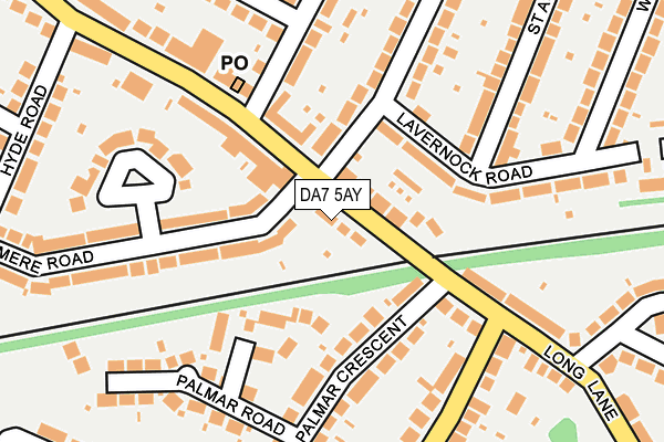 DA7 5AY map - OS OpenMap – Local (Ordnance Survey)