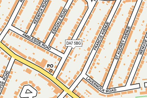 DA7 5BG map - OS OpenMap – Local (Ordnance Survey)