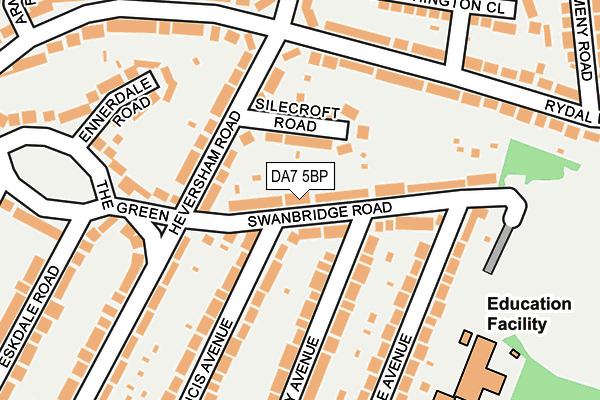 DA7 5BP map - OS OpenMap – Local (Ordnance Survey)