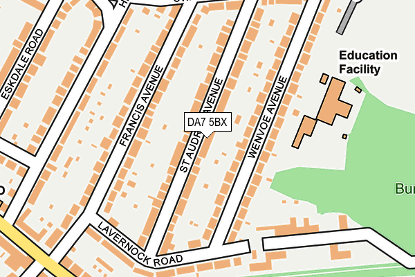 DA7 5BX map - OS OpenMap – Local (Ordnance Survey)