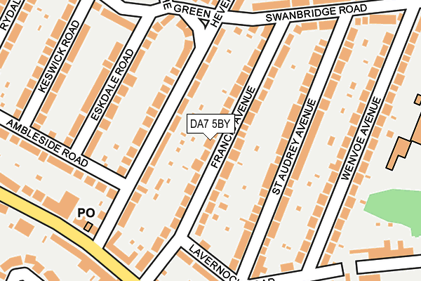 DA7 5BY map - OS OpenMap – Local (Ordnance Survey)