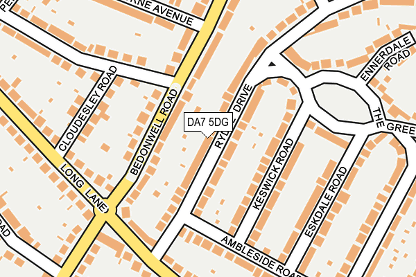 DA7 5DG map - OS OpenMap – Local (Ordnance Survey)