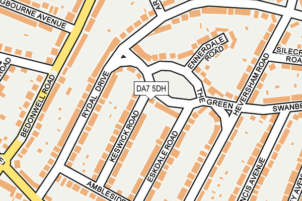 DA7 5DH map - OS OpenMap – Local (Ordnance Survey)