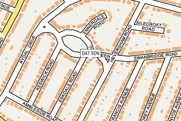 DA7 5DN map - OS OpenMap – Local (Ordnance Survey)