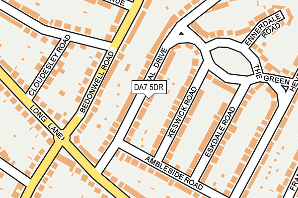 DA7 5DR map - OS OpenMap – Local (Ordnance Survey)
