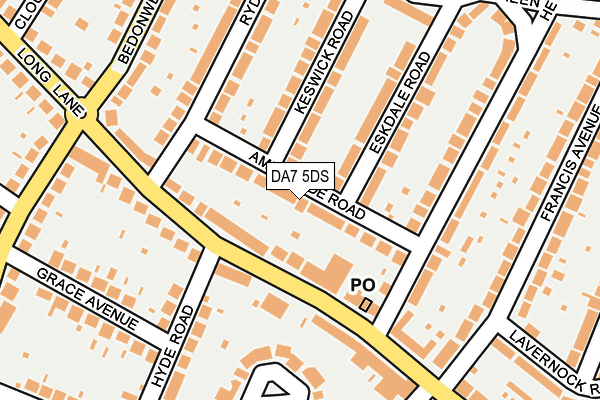 DA7 5DS map - OS OpenMap – Local (Ordnance Survey)