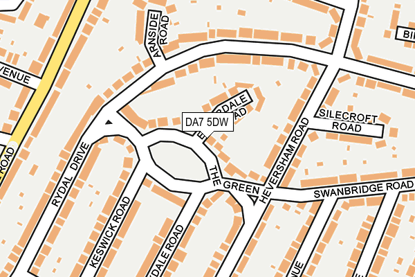 DA7 5DW map - OS OpenMap – Local (Ordnance Survey)