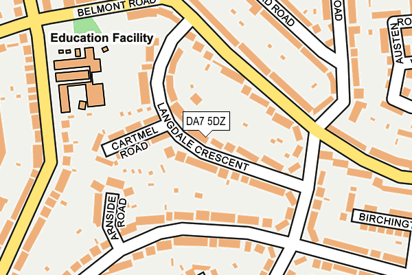 DA7 5DZ map - OS OpenMap – Local (Ordnance Survey)
