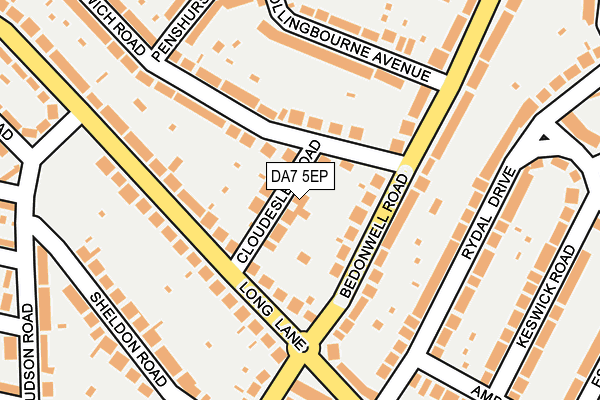 DA7 5EP map - OS OpenMap – Local (Ordnance Survey)