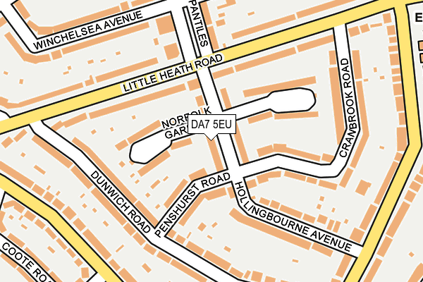 DA7 5EU map - OS OpenMap – Local (Ordnance Survey)