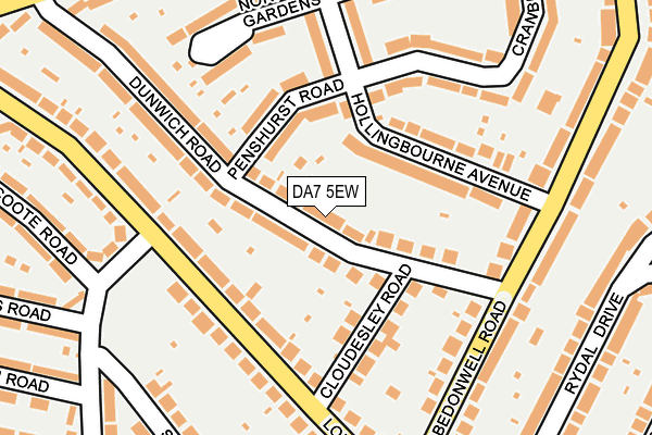 DA7 5EW map - OS OpenMap – Local (Ordnance Survey)