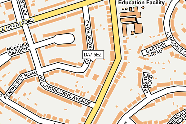 DA7 5EZ map - OS OpenMap – Local (Ordnance Survey)