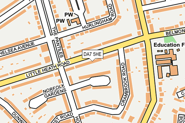 DA7 5HE map - OS OpenMap – Local (Ordnance Survey)