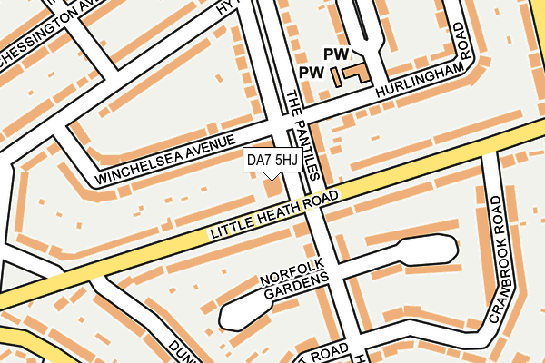 DA7 5HJ map - OS OpenMap – Local (Ordnance Survey)