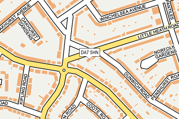 DA7 5HN map - OS OpenMap – Local (Ordnance Survey)