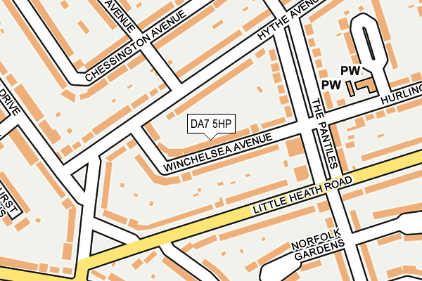 DA7 5HP map - OS OpenMap – Local (Ordnance Survey)