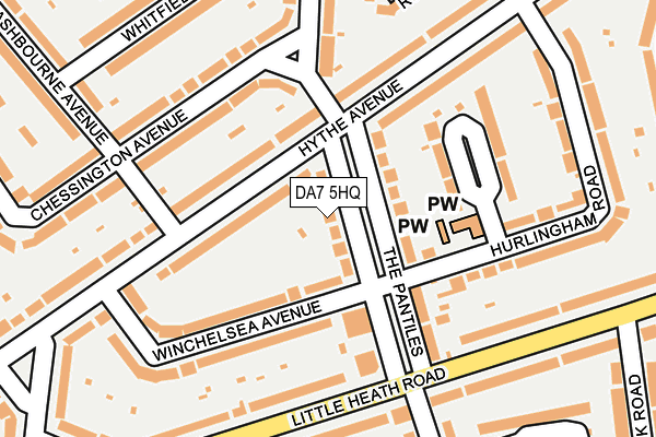 DA7 5HQ map - OS OpenMap – Local (Ordnance Survey)