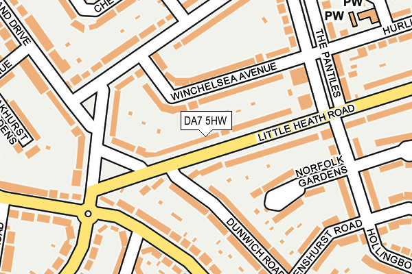 DA7 5HW map - OS OpenMap – Local (Ordnance Survey)