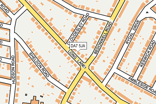 DA7 5JA map - OS OpenMap – Local (Ordnance Survey)