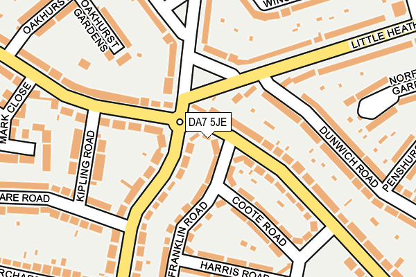 DA7 5JE map - OS OpenMap – Local (Ordnance Survey)